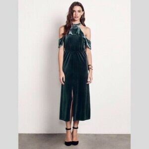 ALI‎ & JAY Dress Women Small Queen of the Disco Dark Green NWT Crushed Velvet
